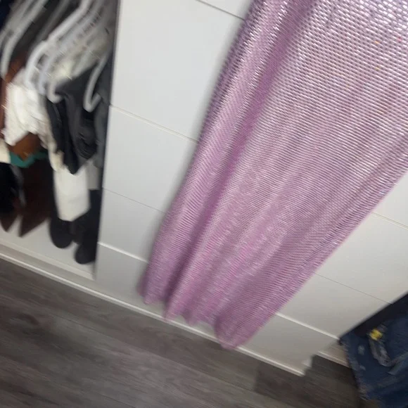 Sequin Mesh Maxi Dress in Pink - Women worn once - Picture 5 of 8